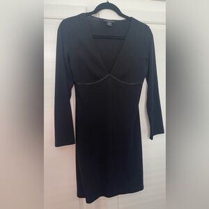 Jones New York Black V-Neck Long Sleeve Stretch Nightdress – Small